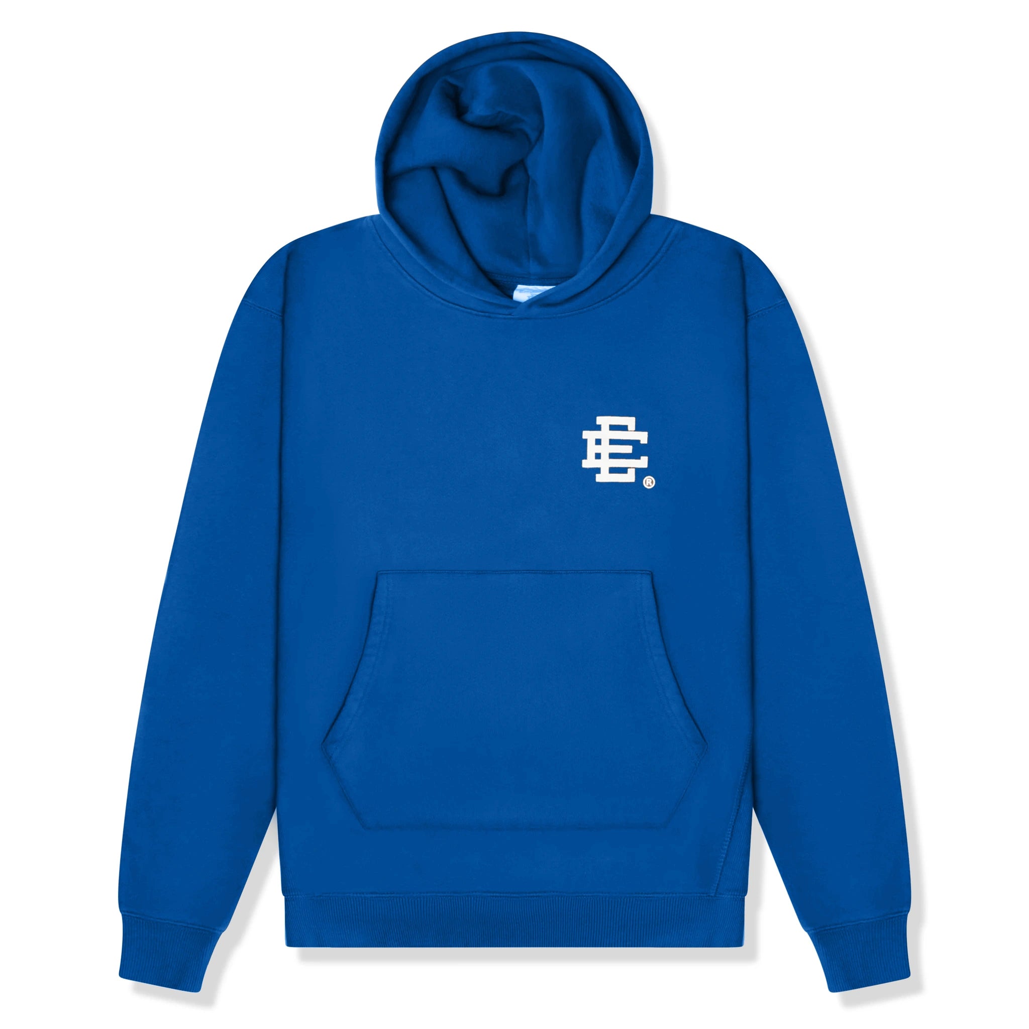 Front view of Eric Emanuel EE Basic Blue Hoodie